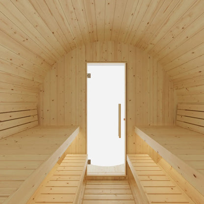 Helsinki Finnish Barrel Sauna with Terrace and WiFi Heater - Finnish Sauna Builders