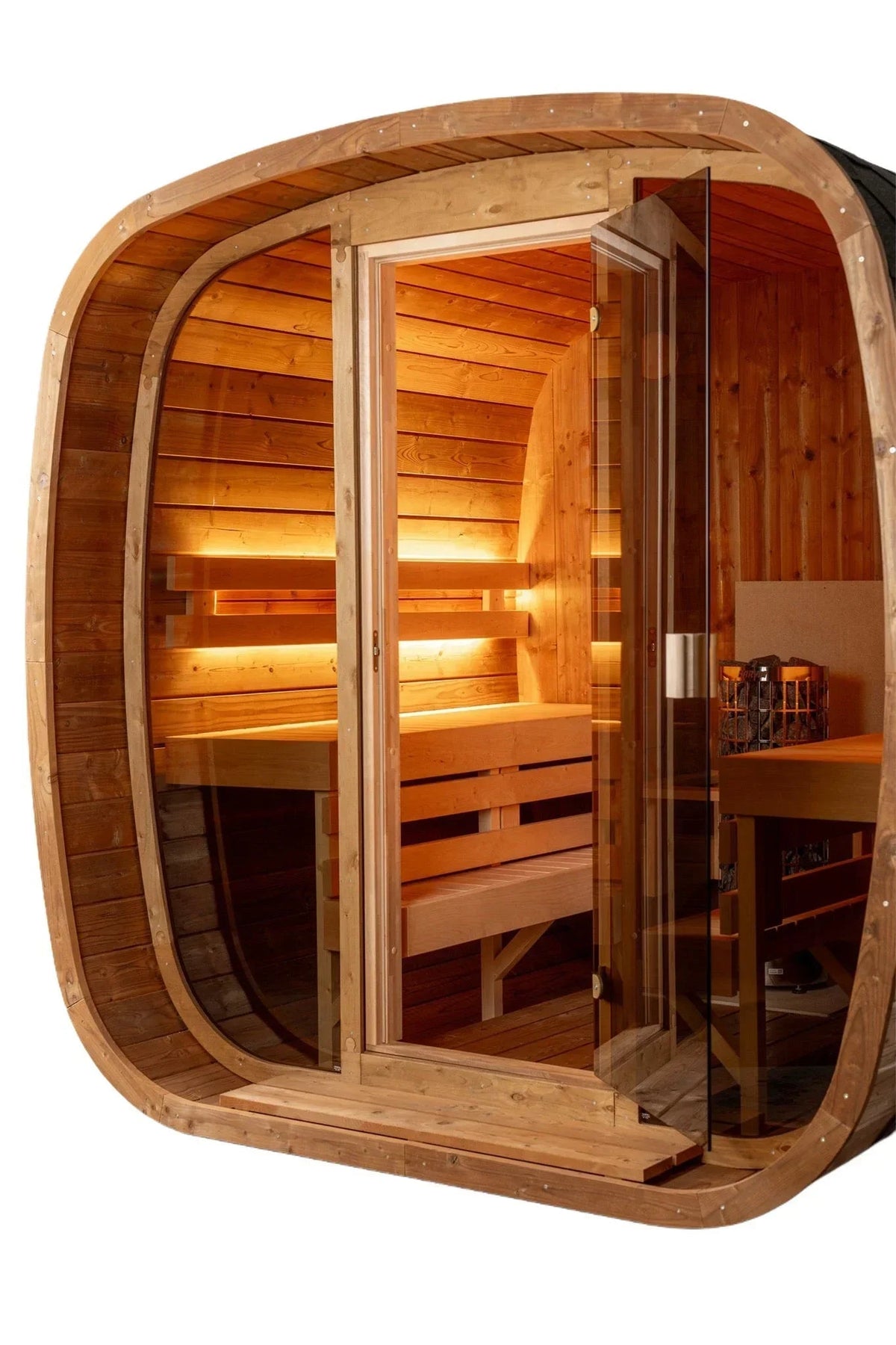 Orivon Wellness Auris Two Outdoor Red Cedar Sauna, 3–4 Person