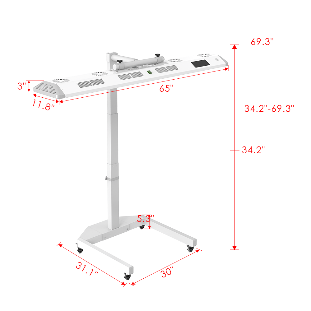 Renew Red Light Panorama Panel – Red, NIR & Blue Light Therapy, Adjustable Stand, Full-Body Coverage