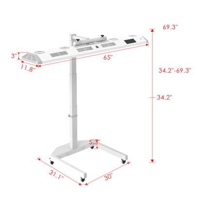 Renew Red Light Panorama Panel – Red, NIR & Blue Light Therapy, Adjustable Stand, Full-Body Coverage