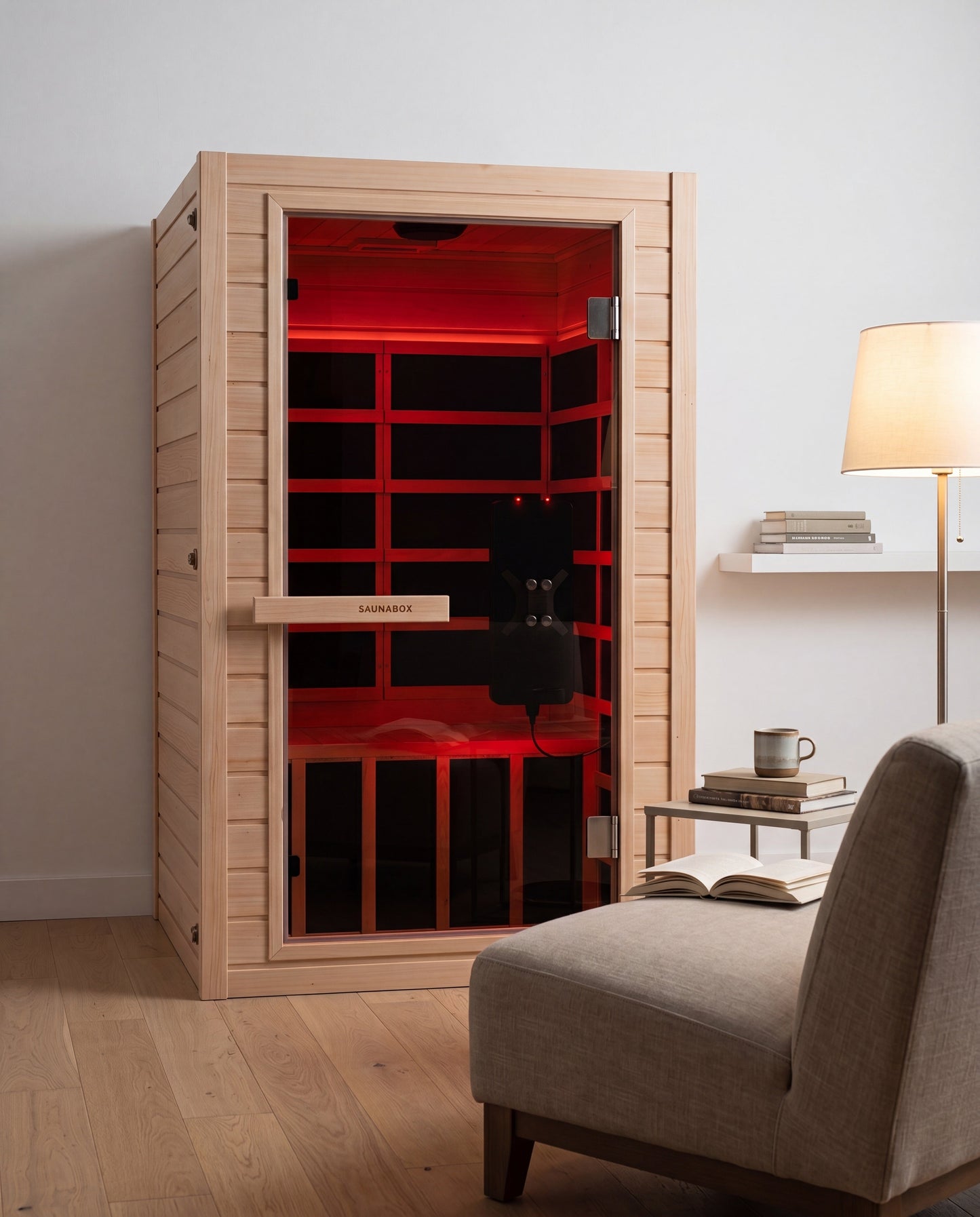 SaunaBox® Solara: 1-Person Full Spectrum Infrared Sauna