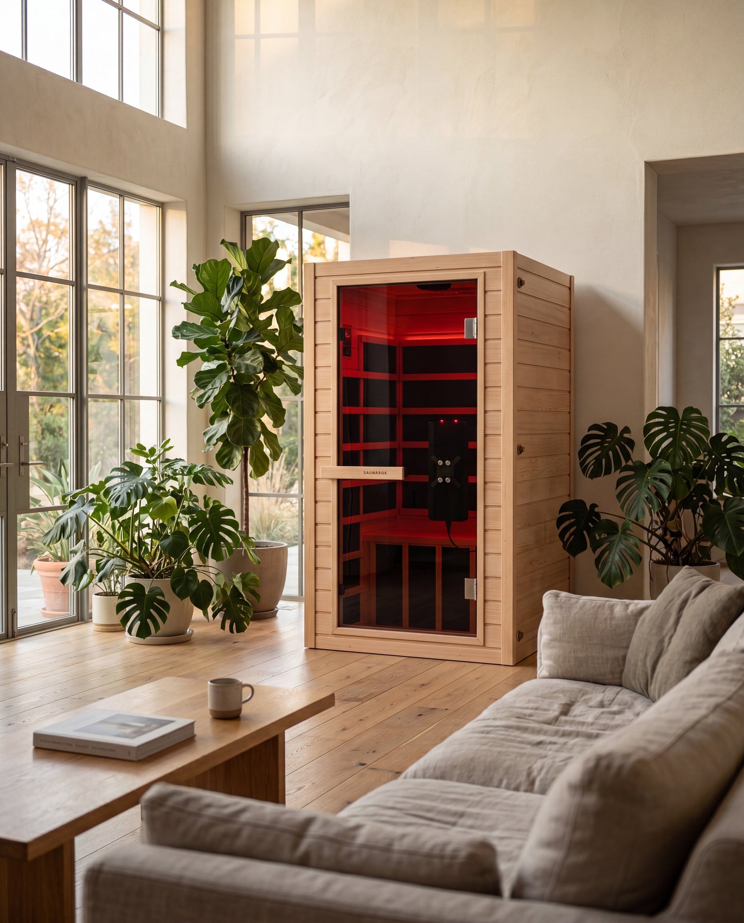 SaunaBox® Solara: 1-Person Full Spectrum Infrared Sauna