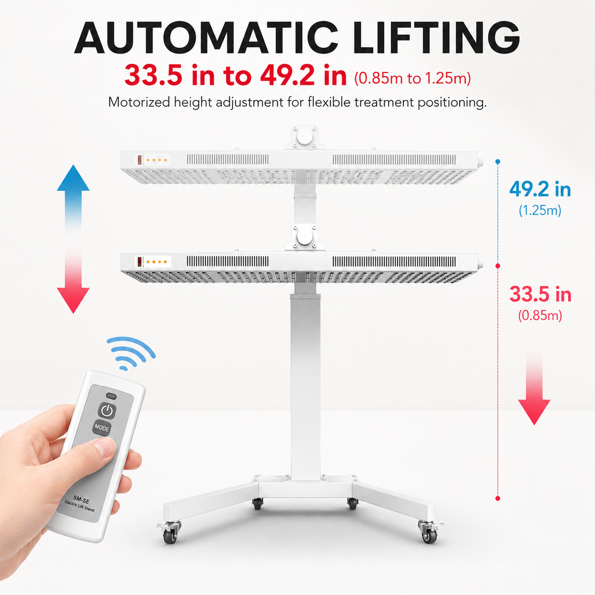 iReliev Red Light Panel Rolling Stand for 1500W, 2160W & 2400W