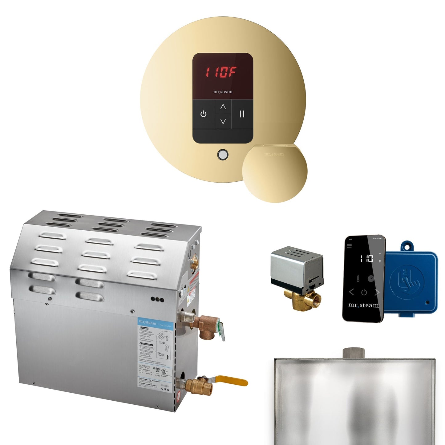 Mr. Steam MS Steam Shower Generator Package with iTempo Control and Accessories