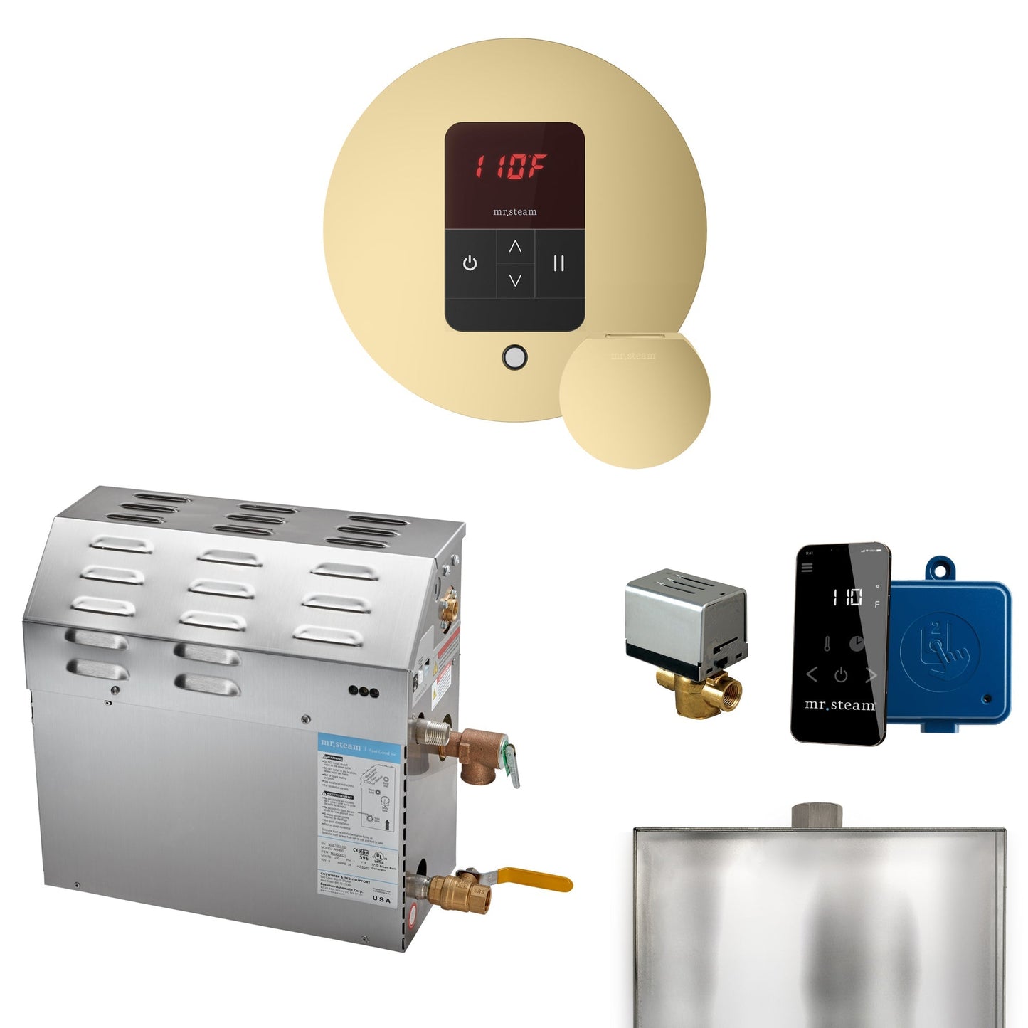 Mr. Steam MS Steam Shower Generator Package with iTempo Control and Accessories