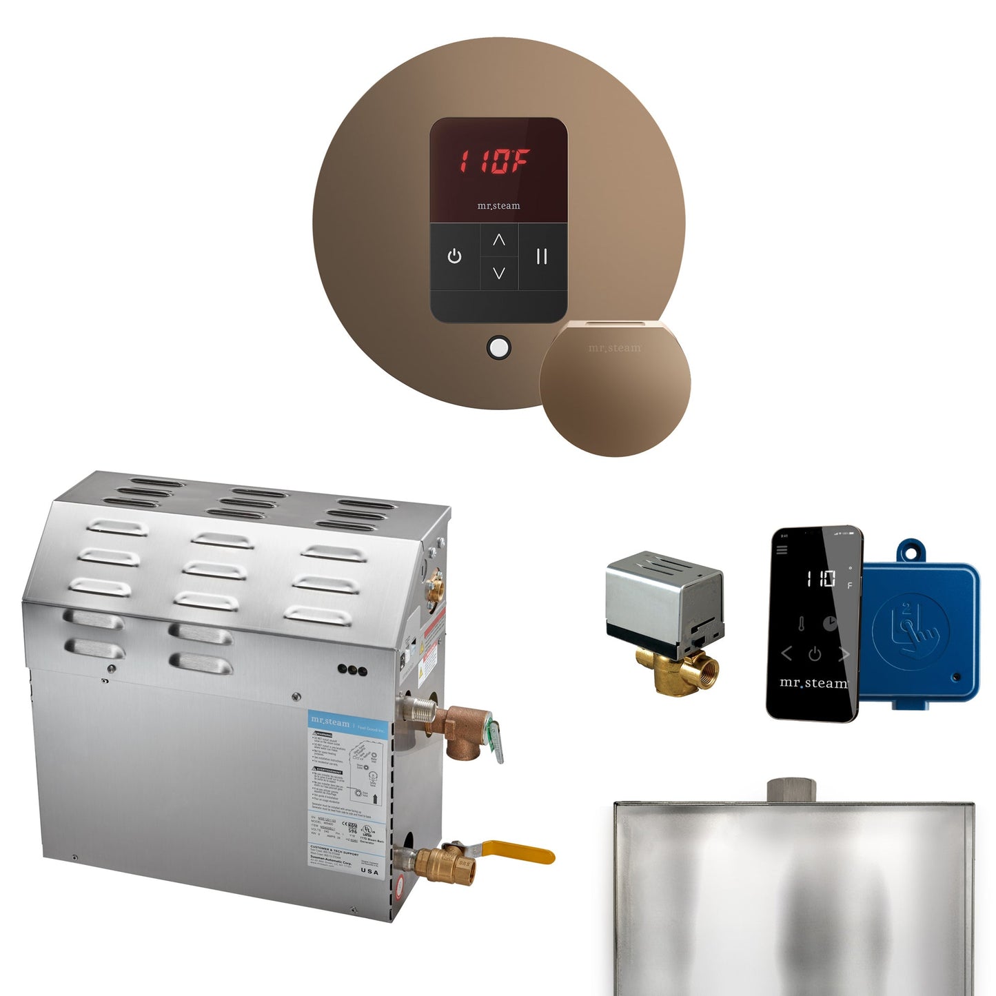 Mr. Steam MS Steam Shower Generator Package with iTempo Control and Accessories