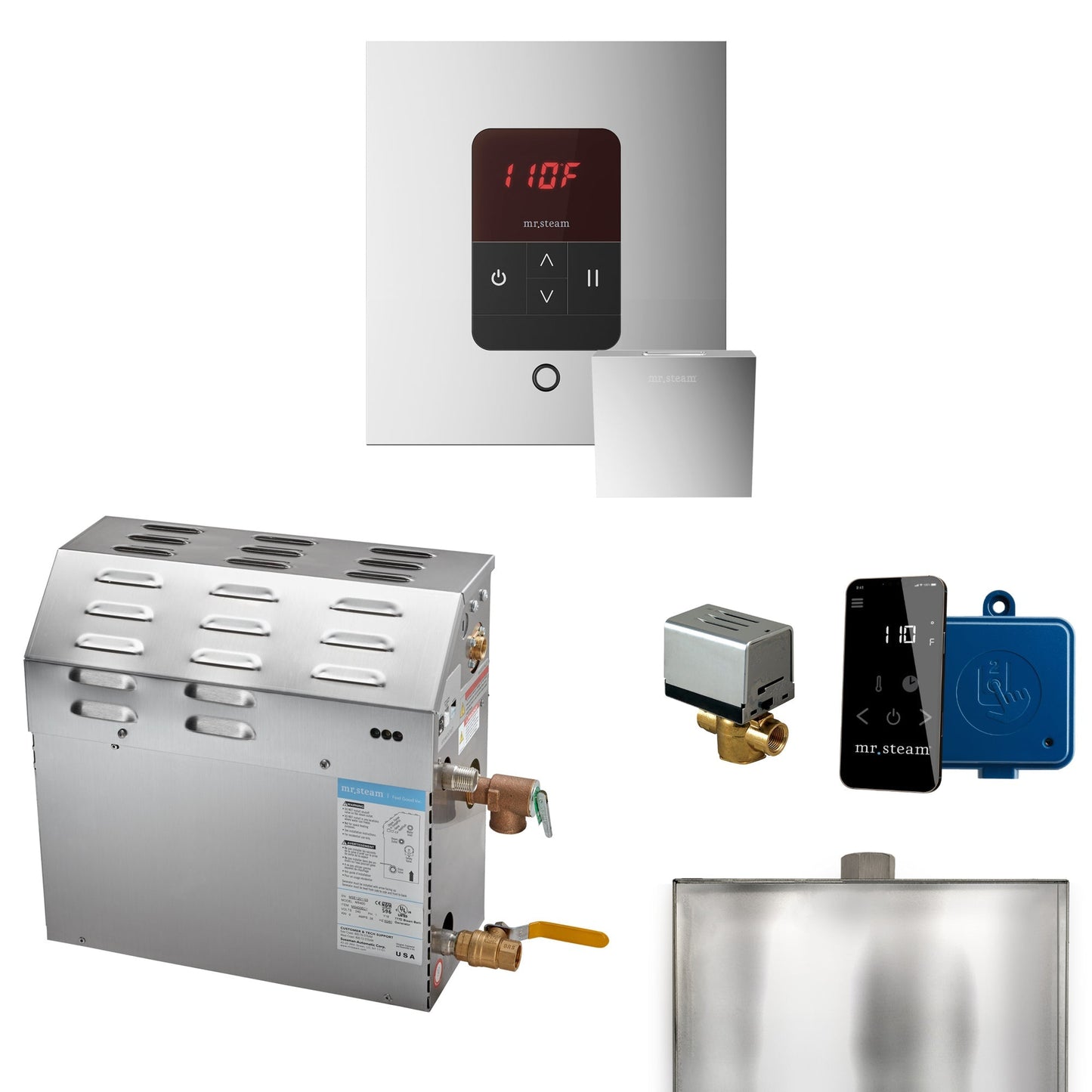 Mr. Steam MS Steam Shower Generator Package with iTempo Control and Accessories