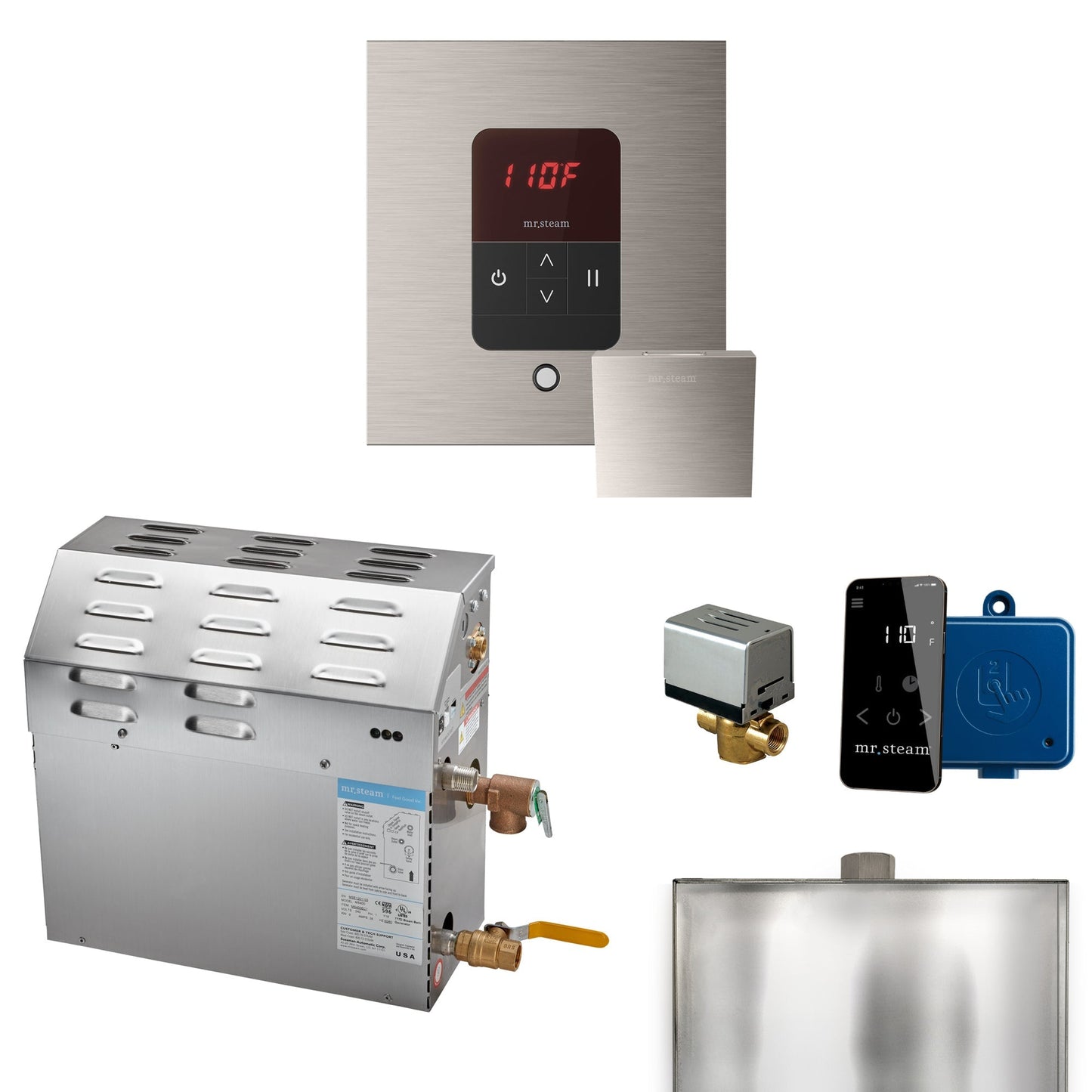 Mr. Steam MS Steam Shower Generator Package with iTempo Control and Accessories