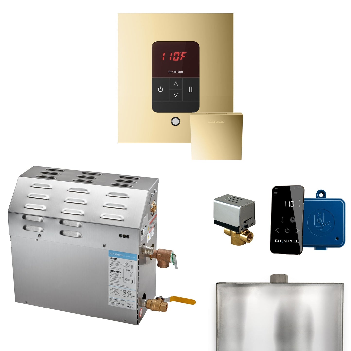 Mr. Steam MS Steam Shower Generator Package with iTempo Control and Accessories