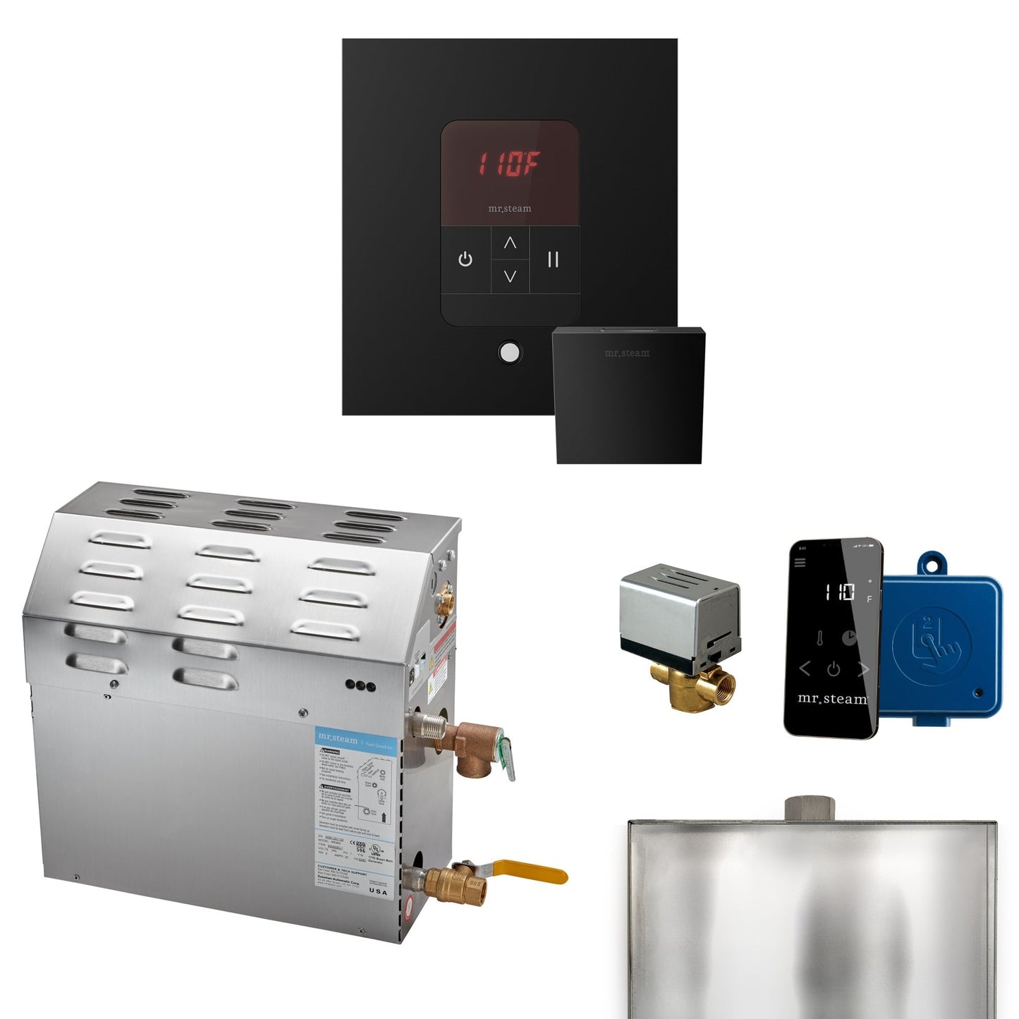 Mr. Steam MS Steam Shower Generator Package with iTempo Control and Accessories