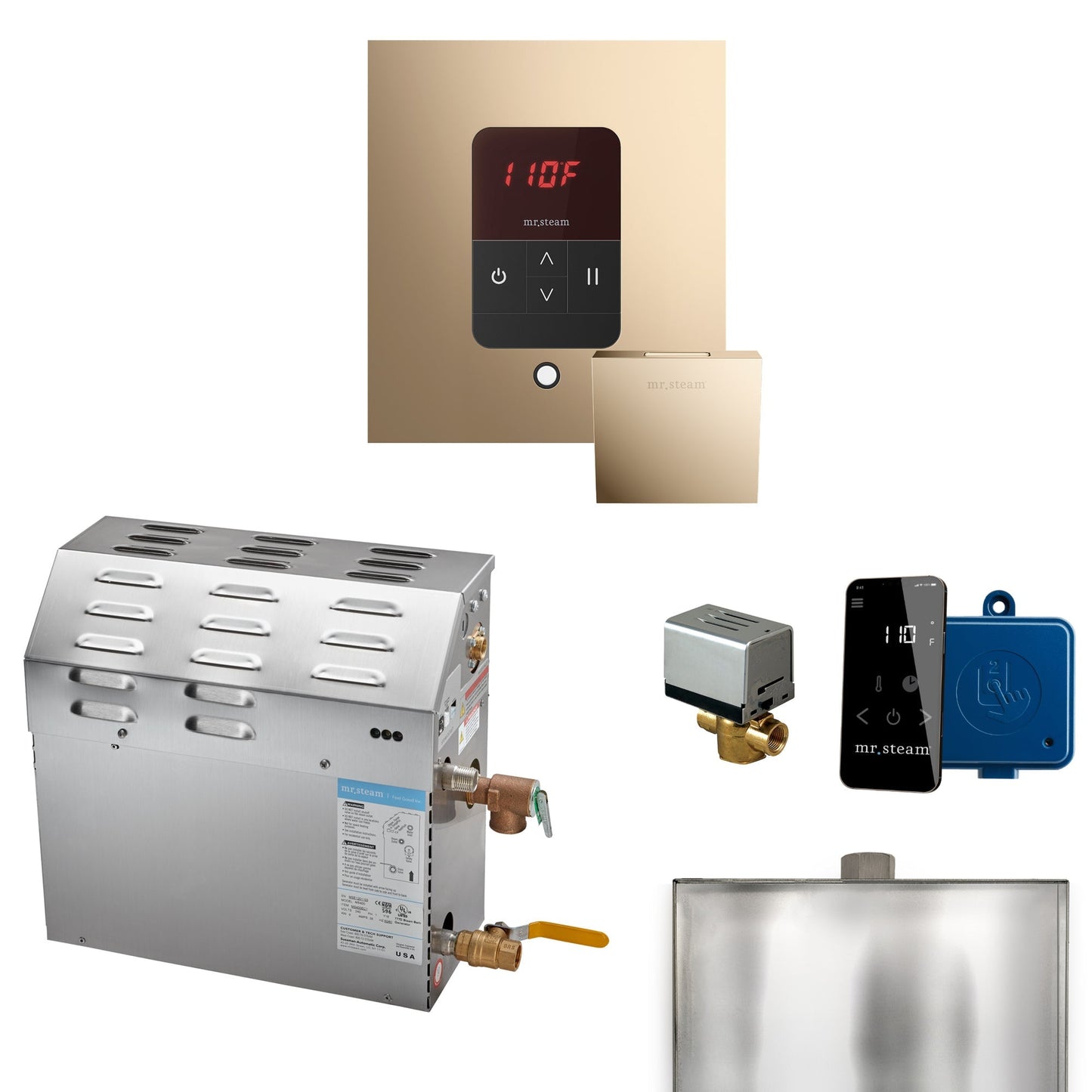 Mr. Steam MS Steam Shower Generator Package with iTempo Control and Accessories