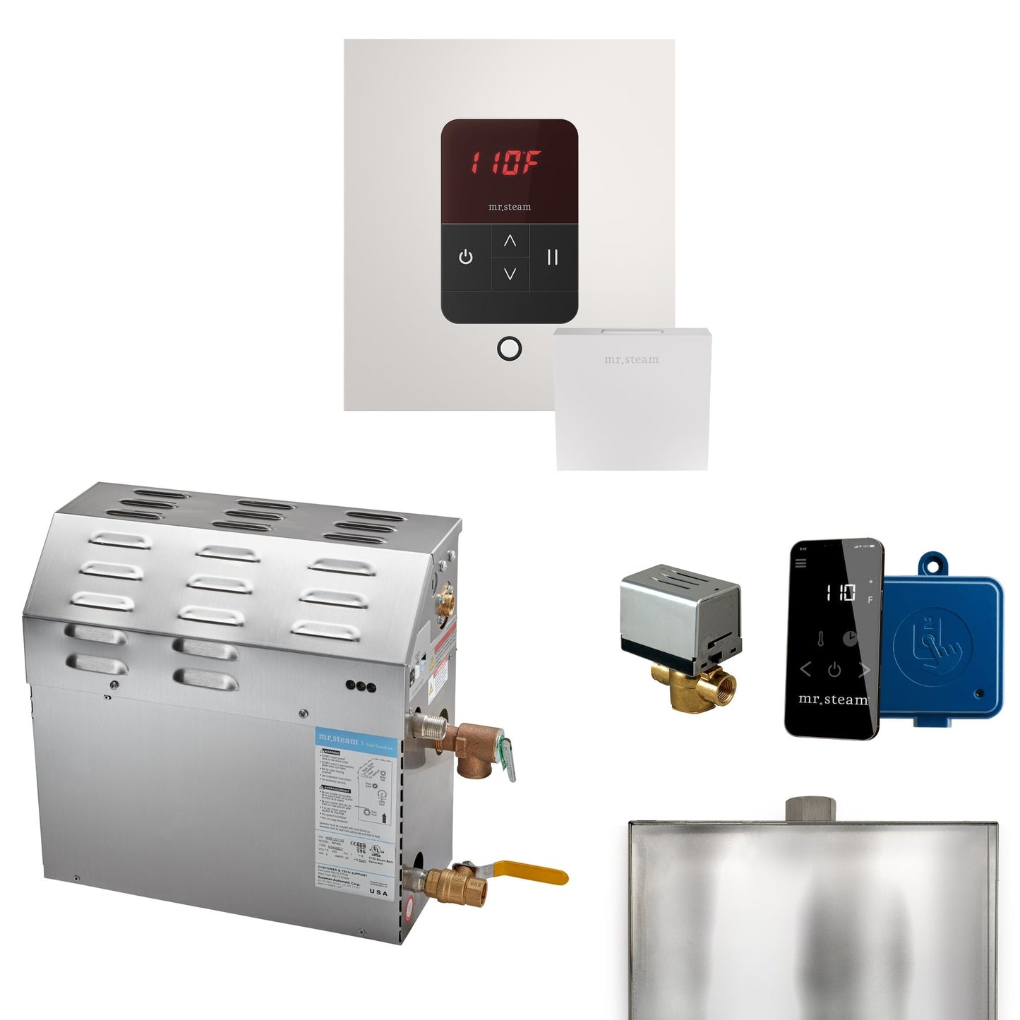 Mr. Steam MS Steam Shower Generator Package with iTempo Control and Accessories