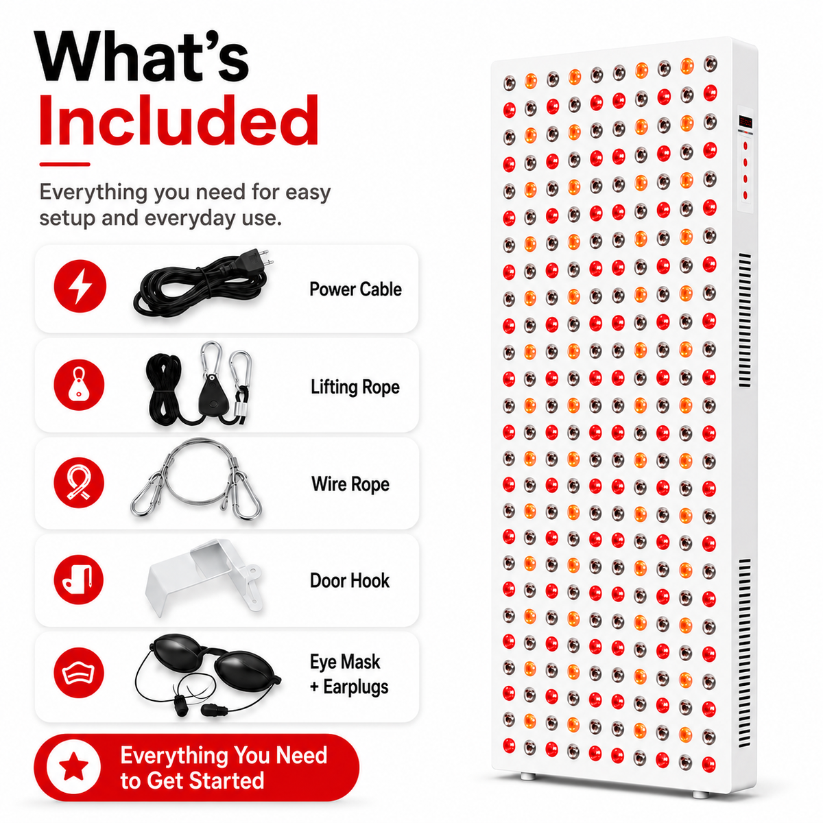 iReliev Full-Body Red & Near-Infrared Light Panel