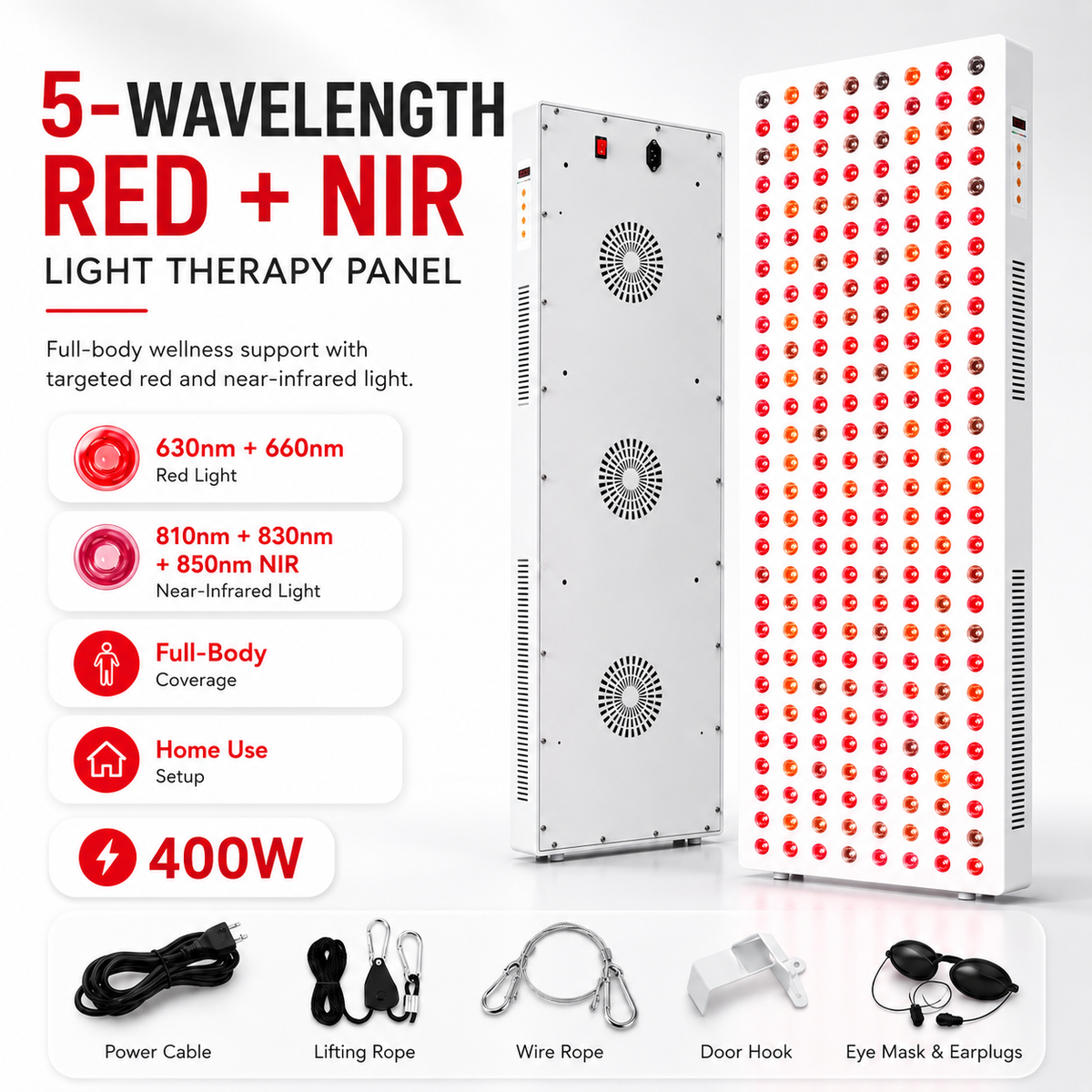 iReliev Full-Body Red & Near-Infrared Light Panel