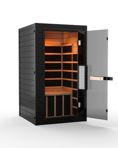SaunaBox® Solara: 1-Person Full Spectrum Infrared Sauna