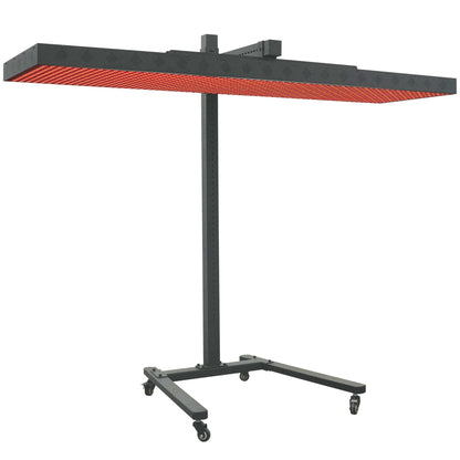 EXESAS Horizontal Rolling Stand for Red Light Therapy Panels – Adjustable 30–61", 120 lb Capacity