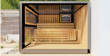Thermasol Vera Glass Outdoor Sauna for 2–3 People
