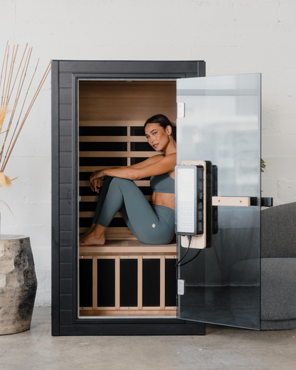 SaunaBox® Solara: 1-Person Full Spectrum Infrared Sauna