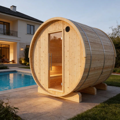 Vassa Finnish Barrel Sauna with WiFi Heater