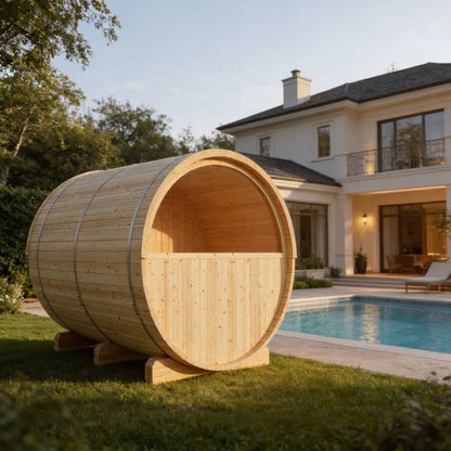 Vassa Finnish Barrel Sauna with WiFi Heater