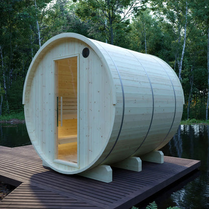 Vassa Finnish Barrel Sauna with WiFi Heater
