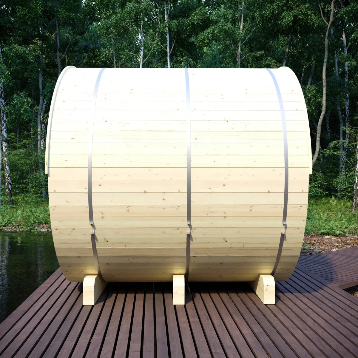 Vassa Finnish Barrel Sauna with WiFi Heater