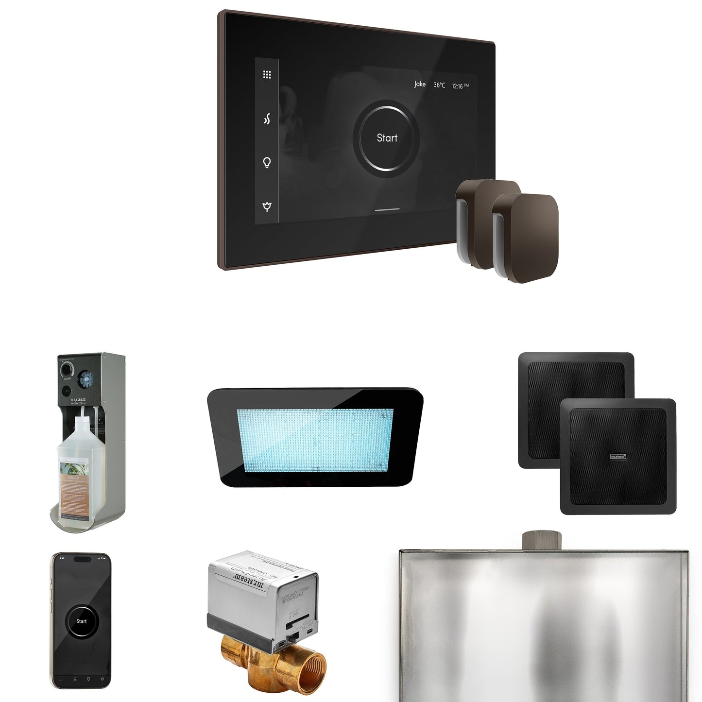 Mr. Steam XDream Max Steam Shower Control Package with iSteamX Control and Steamhead