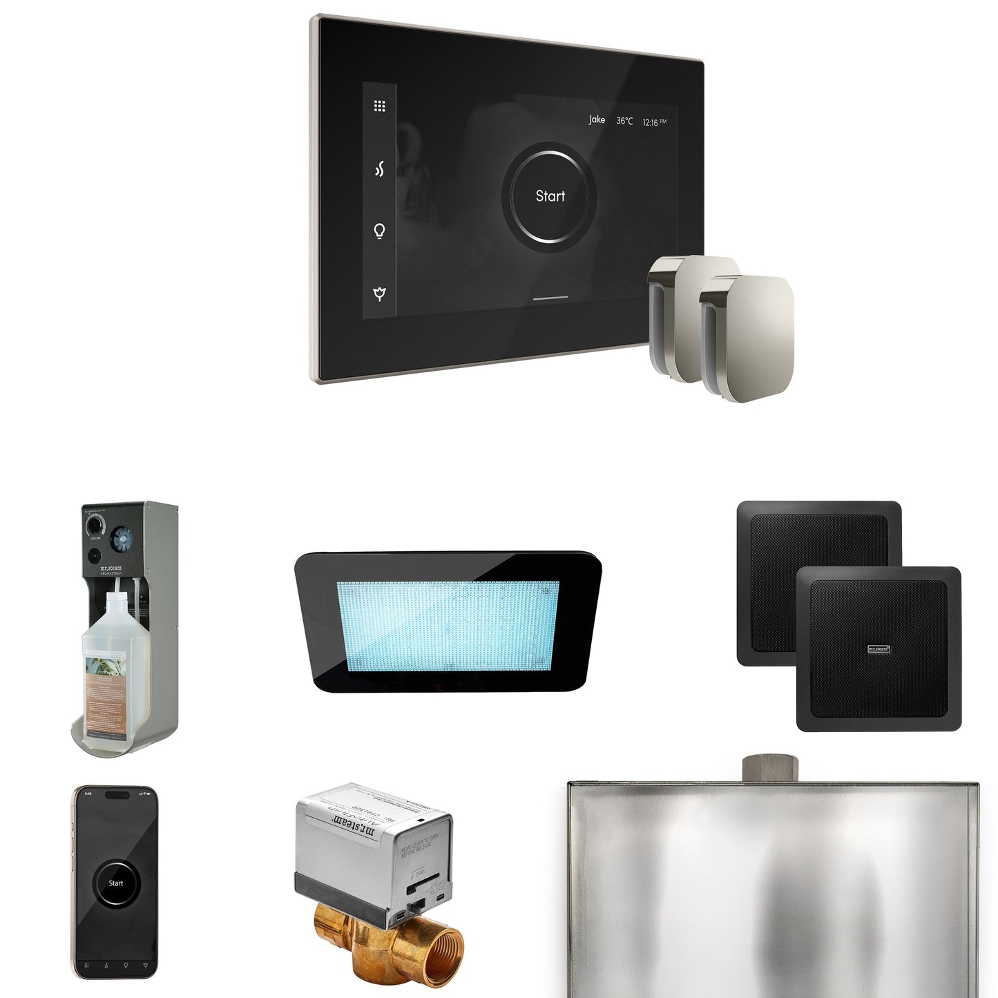 Mr. Steam XDream Max Steam Shower Control Package with iSteamX Control and Steamhead