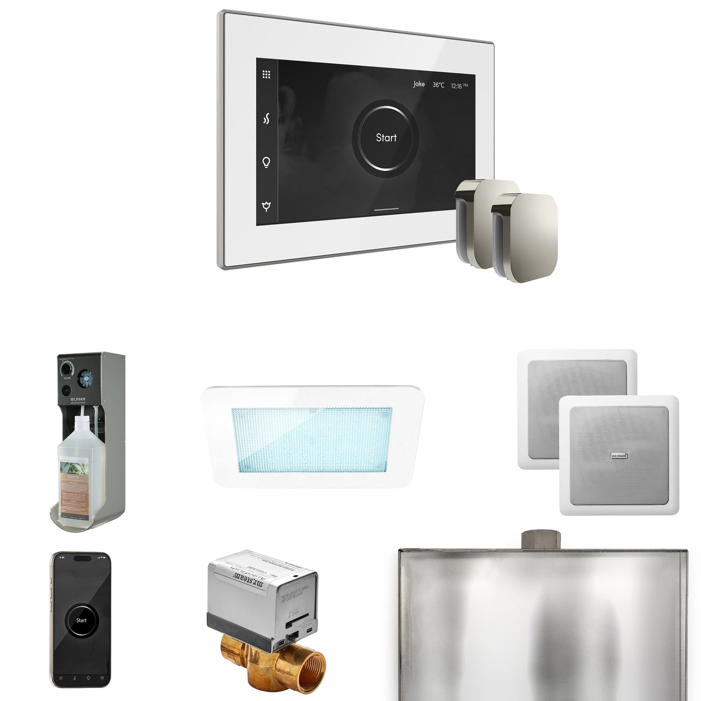 Mr. Steam XDream Max Steam Shower Control Package with iSteamX Control and Steamhead