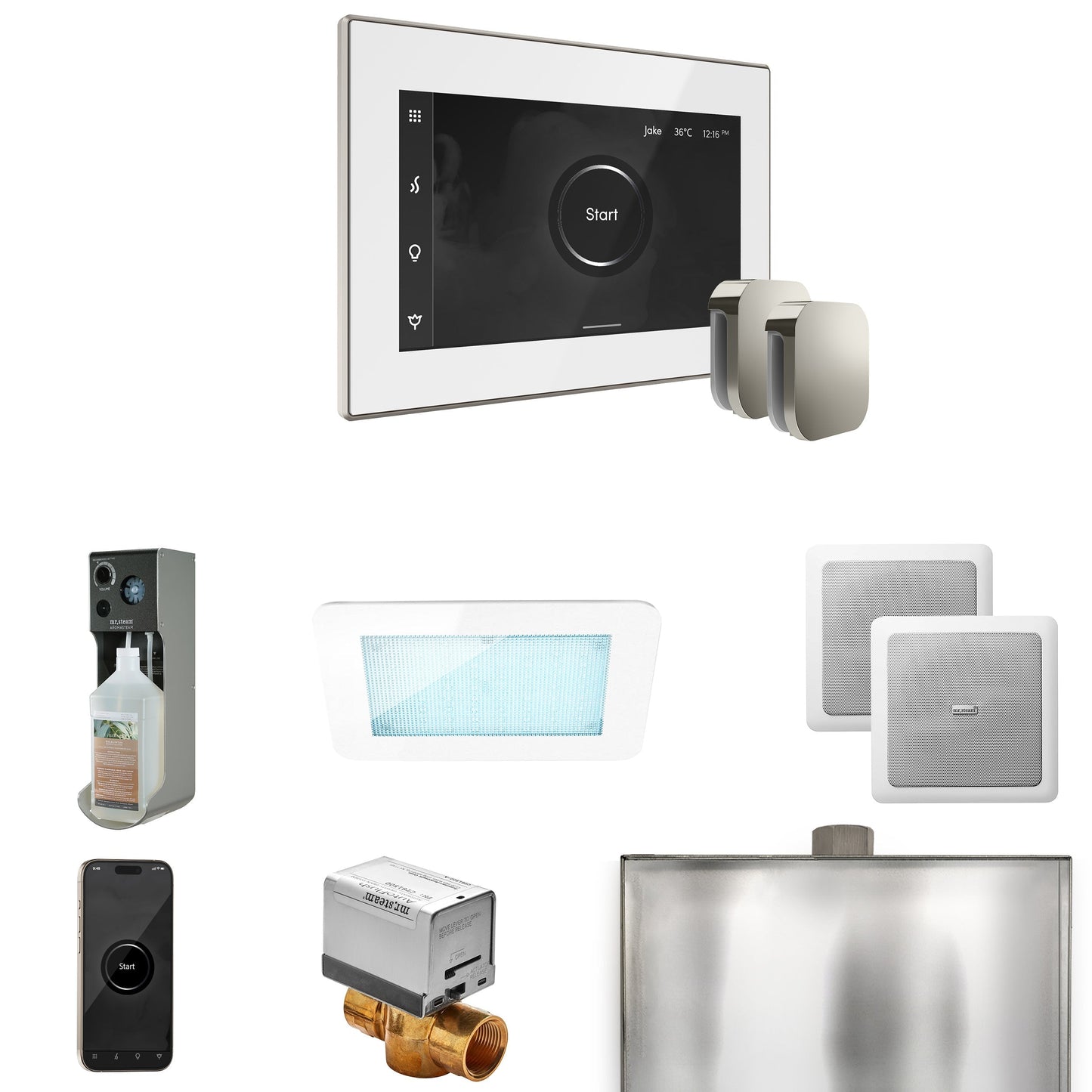 Mr. Steam XDream Max Steam Shower Control Package with iSteamX Control and Steamhead