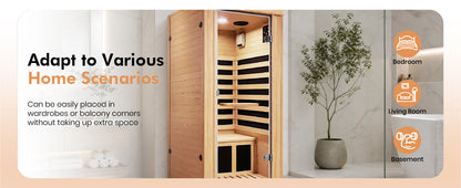 Canadian Hemlock Single-Person Far Infrared Sauna, 1020W