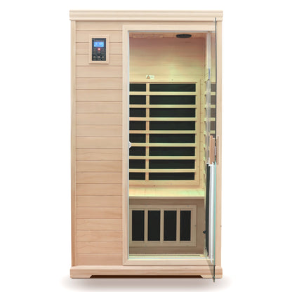 Two-Person Far-Infrared Hemlock Indoor Sauna Room