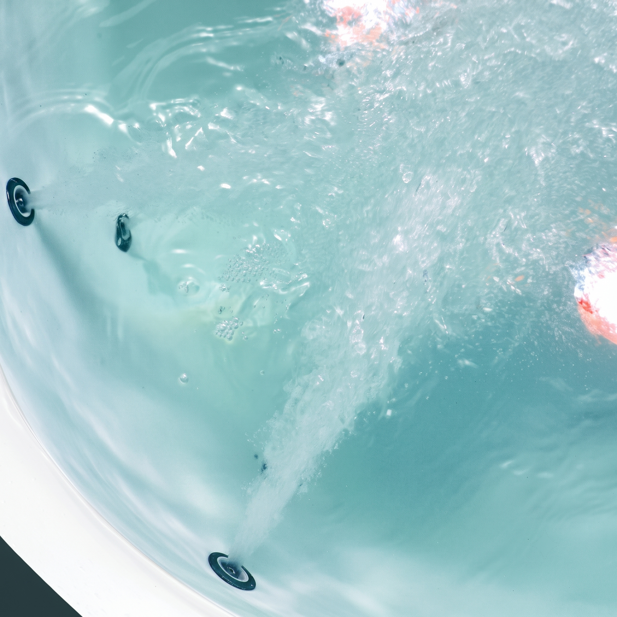 59" Corner Whirlpool Bathtub – 2-Person Hydro Massage Tub with Jets & LED Lighting