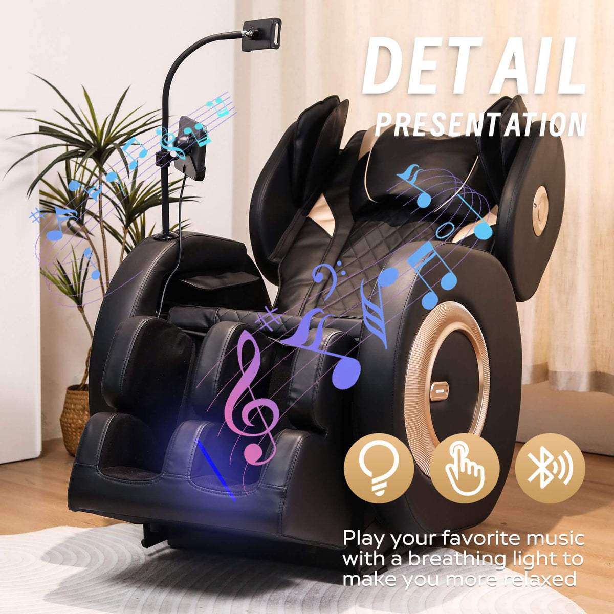 Tranquil Zero-Gravity Massage Chair with Heat & Bluetooth