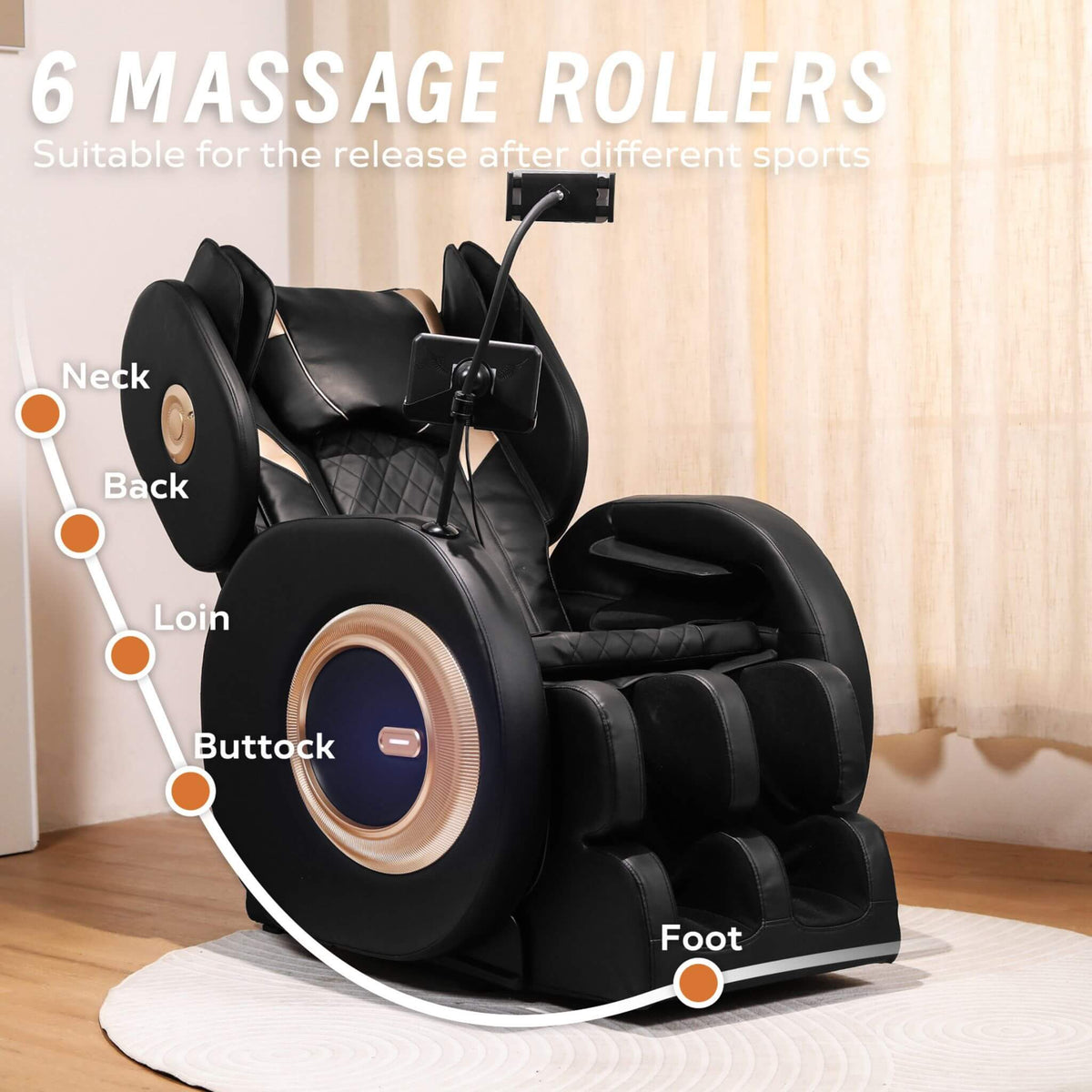 Tranquil Zero-Gravity Massage Chair with Heat & Bluetooth