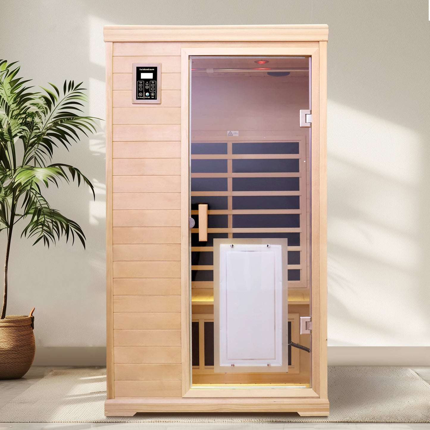 Two-Person Far-Infrared Hemlock Indoor Sauna Room