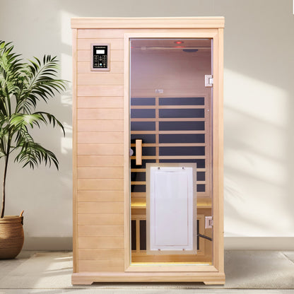 Two-Person Far-Infrared Hemlock Indoor Sauna Room
