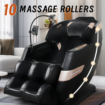 Full-Body Massage Chair with Bluetooth & Zero-Gravity Recliner