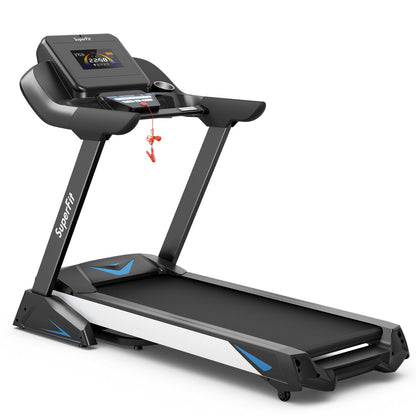 4.75HP Treadmill with Auto Incline, App Control, and Bluetooth Speaker — Black