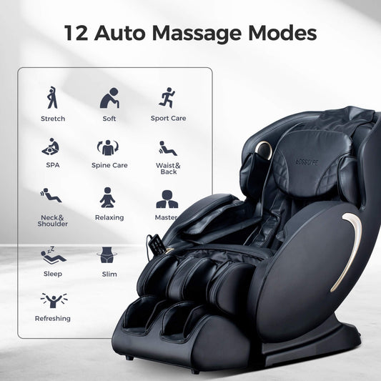 Bosscare Full Body 3D Zero Gravity Shiatsu Massage Chair with App & Voice Control