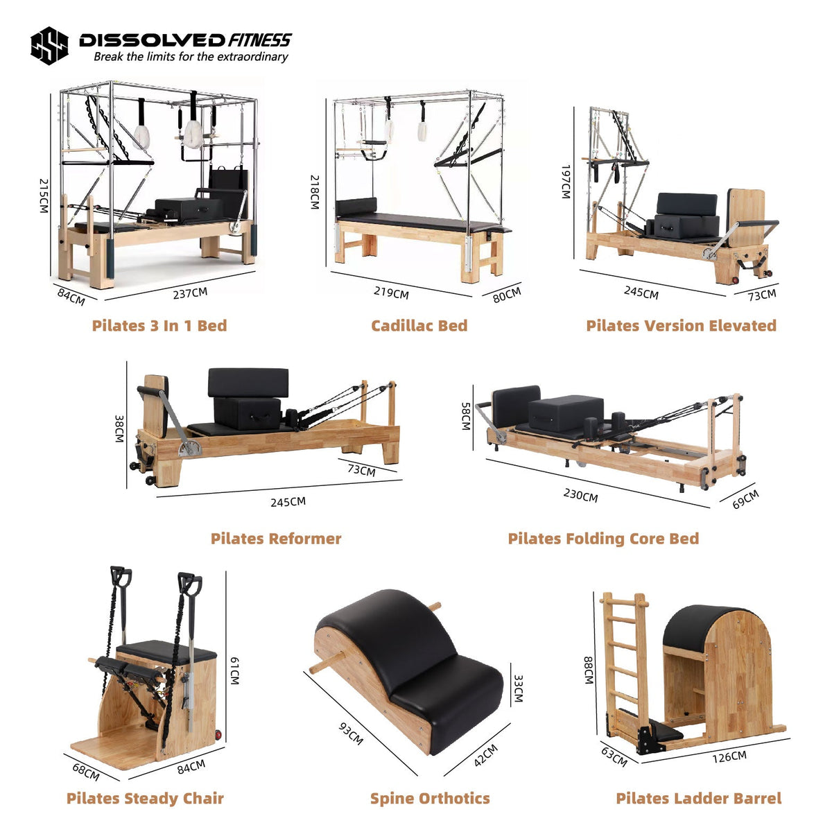 MedEq Classic Wooden Pilates Reformer