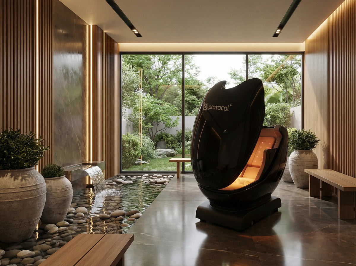 The Cocoon – Full-Body Infrared Sauna, Red Light & PEMF Recovery Pod