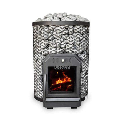 Cozy Heat O Wood-Burning Sauna Stove with Sauna Stones