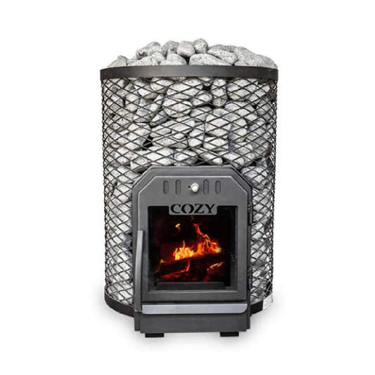 Cozy Heat O Wood-Burning Sauna Stove with Sauna Stones