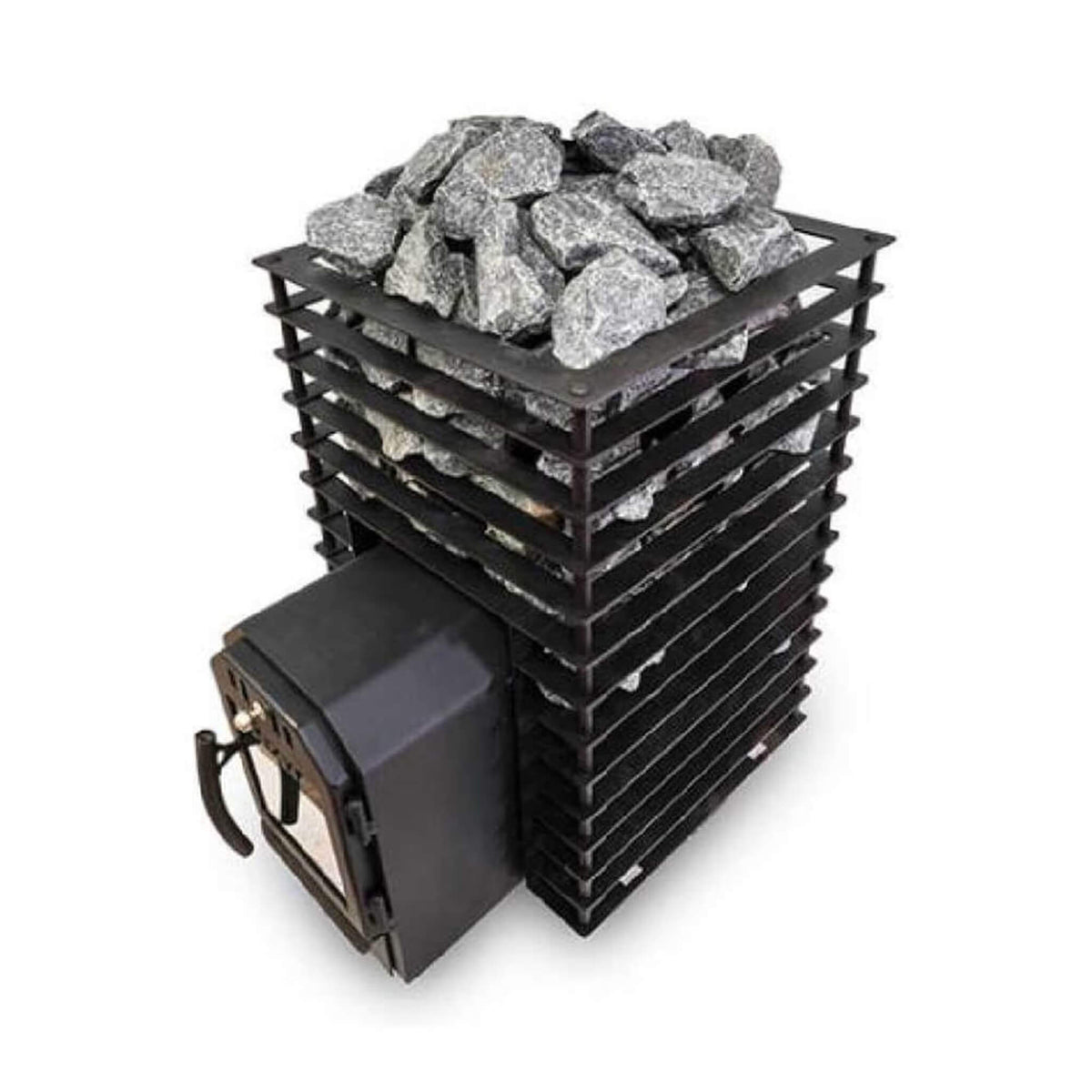 Cozy Heat Quattro Thru-Wall Wood-Fired Sauna Stove with Stones