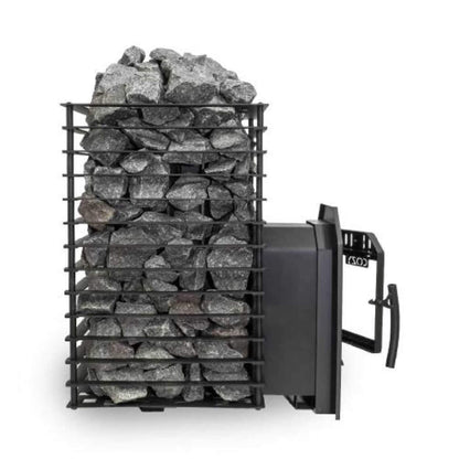 Cozy Heat Quattro Thru-Wall Wood-Fired Sauna Stove with Stones
