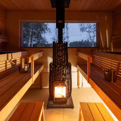 Cozy Heat SW Cylindrical Wood-Burning Sauna Stove with Sauna Stones