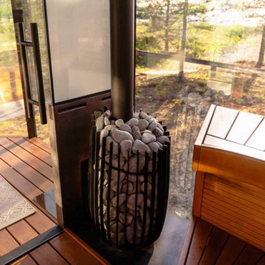 Cozy Heat SW Through-Wall Wood-Burning Sauna Stove with Stones