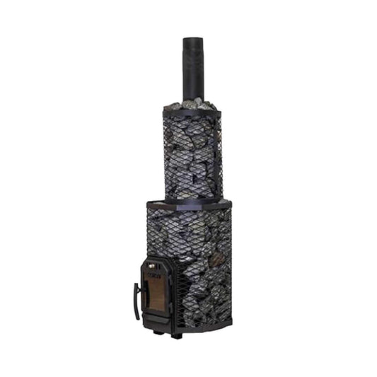 Cozy Heat Floor-Mount Wood-Burning Sauna Stove with Chimney Kit and Stones