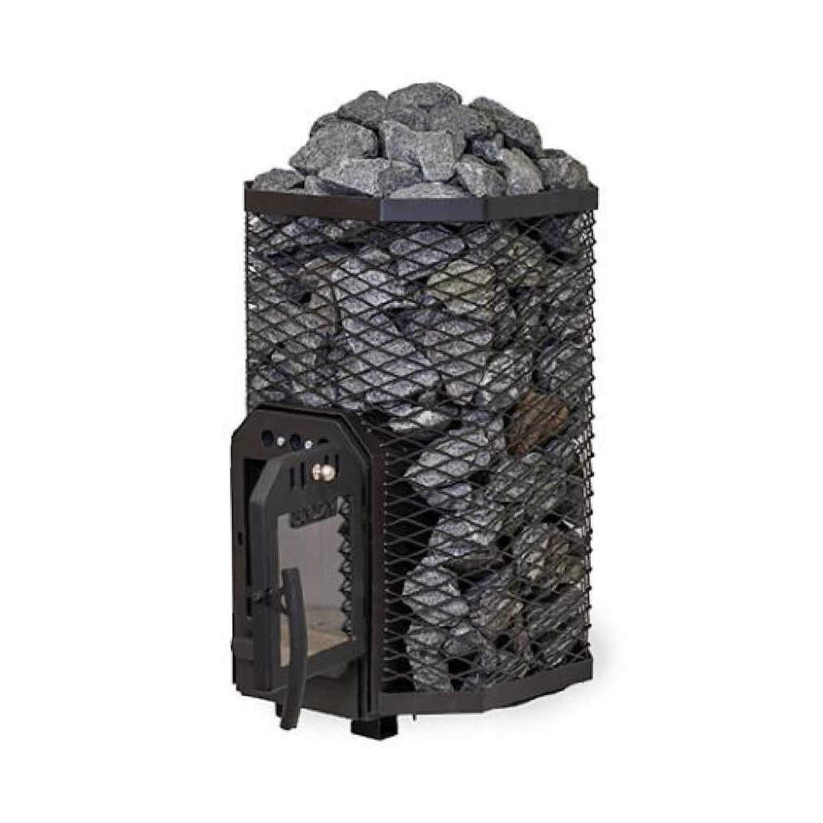Cozy Heat Floor-Mount Wood-Burning Sauna Stove with Chimney Kit and Stones